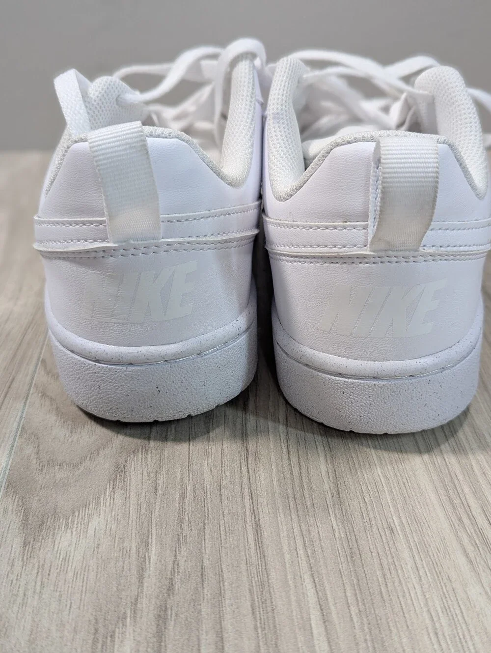 YOUTH White Nike Court Borough Low Recraft Size 7Y Athletic Shoes Leather